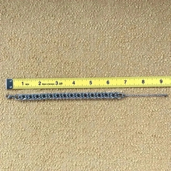 Stainless Steel Adjustable Thick Double Cuban Bracelet NWT - Picture 4 of 5